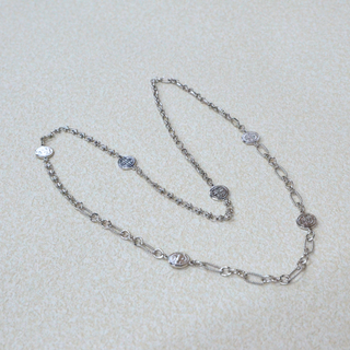 925 Italian Silver Necklace 11.3 Jesus pendant with 3 chains and 6 coin necklace 72CM