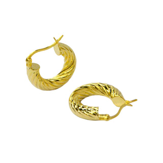 925 Italian Silver Earring 5*20 Twisted Tube Shield Head Earrings