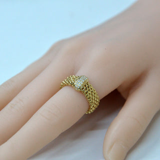 925 italian silver ring 7.2m flat explosive bone monocular diamond ring finger