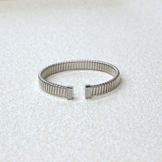 925 Italian Silver Bangle Cuban thread snake-shaped full diamond bracelet