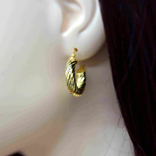 925 Italian Silver Earring 5*20 Twisted Tube Shield Head Earrings