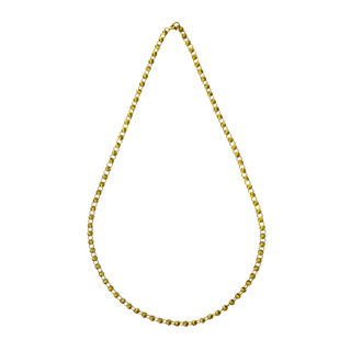 925 Italian Silver Necklace 5M Cat's Eye Interlocking Bead Necklace 62CM