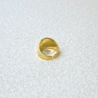 925 italian silver ring Drawn concave cambered ring