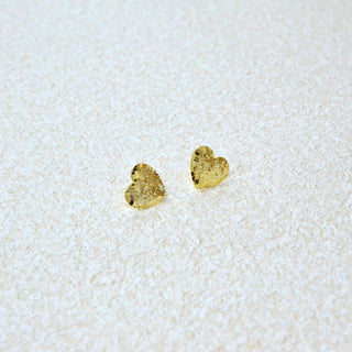 925 Italian Silver Earring 13M Ice Cube Heart Piece Studs