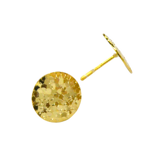 925 Italian Silver Earring 12M Ice Cube Round Bead Studs