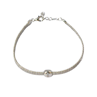 925 Italian Silver Bracelet 6m flat sunflower wired wrapeed bracelet  16+3cm