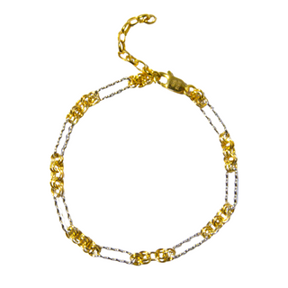 925 Italian Silver Bracelet 35*12 corrugated double-ring bracelet 16+3CM