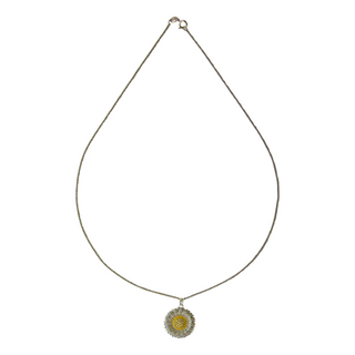 925 Italian Silver Necklace Daisy flower set chain