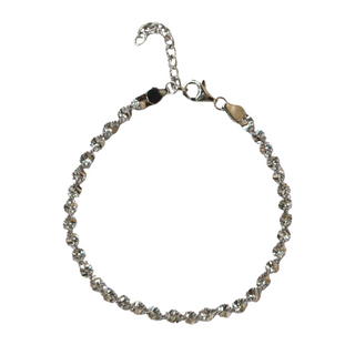 925 Italian Silver Bracelet 3.5M sequin water ripple bracelet 16+3CM