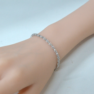 925 Italian Silver Bracelet 3MZircon lantern bracelet 16+3CM
