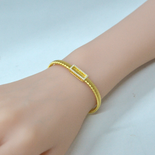 925 Italian Silver Bracelet 5M Flat-Wound Rectangular Zirconium Bracelet 16+3CM