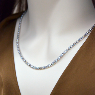 925 Italian Silver Necklace 3MZircon lantern necklace 50CM