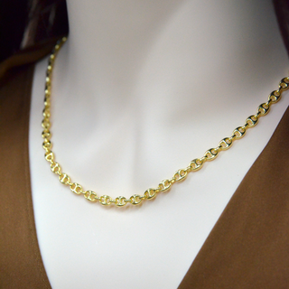 925 Italian Silver Necklace 4M Japanese character circle pig nose necklace 42+5CM