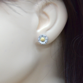 925 Italian Silver Earring Small bellis perennis color-separated earrings