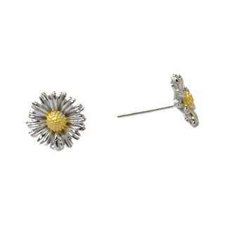 925 Italian Silver Earring Small bellis perennis color-separated earrings