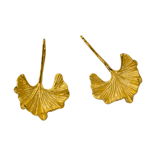925 Italian Silver Earring Drawn maple leaf ear hook