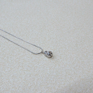 925 Italian Silver Necklace 10M round broken ice gourd chain 42+5cm