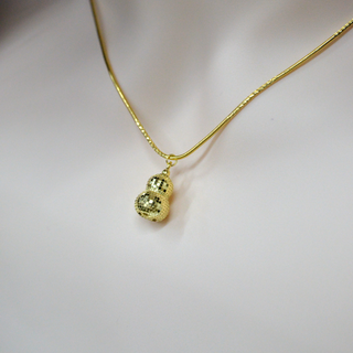 925 Italian Silver Necklace 10M round broken ice gourd chain 42+5cm