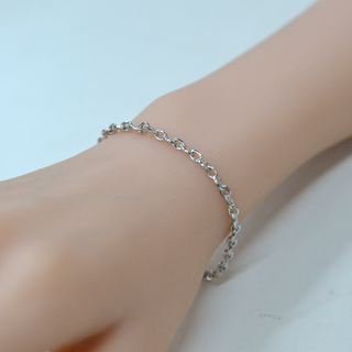 925 Italian Silver Bracelet 4M Cross-shaped Pig-Nose Pattern Bracelet 15+3CM