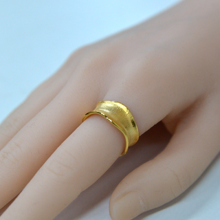 925 italian silver ring Old Money style wire-inlaid open ring