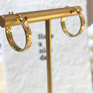 925 Italian Silver Earring, 19mm broken ice shield