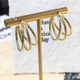 925 Italian Silver Earring, 2 Herringbone Starry Sky Earrings